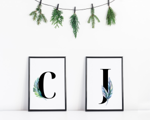 Botanical Alphabet Print - Mockup