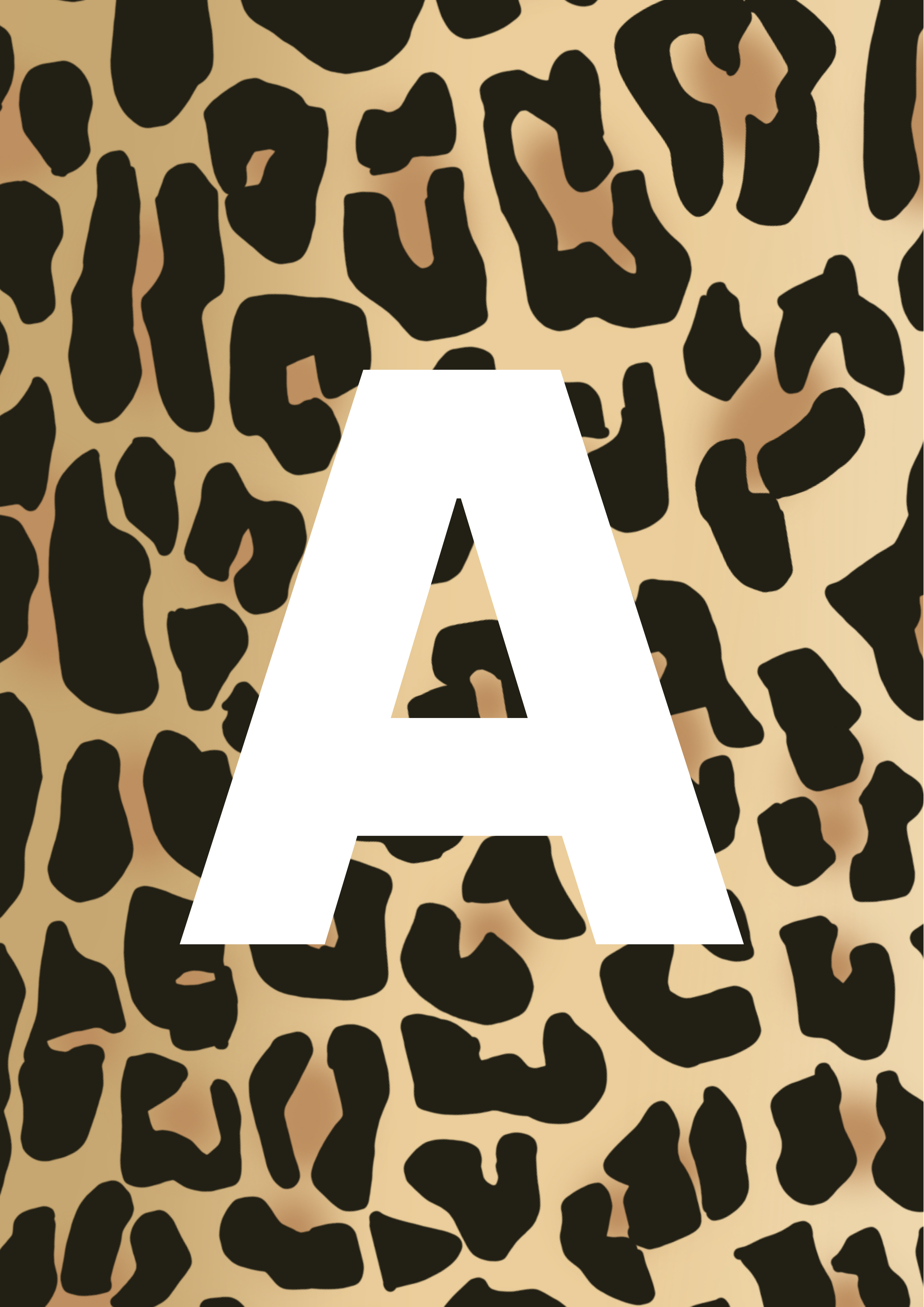 Leopard Alphabet Initial Print - A Leopard Alphabet Initial Print - A