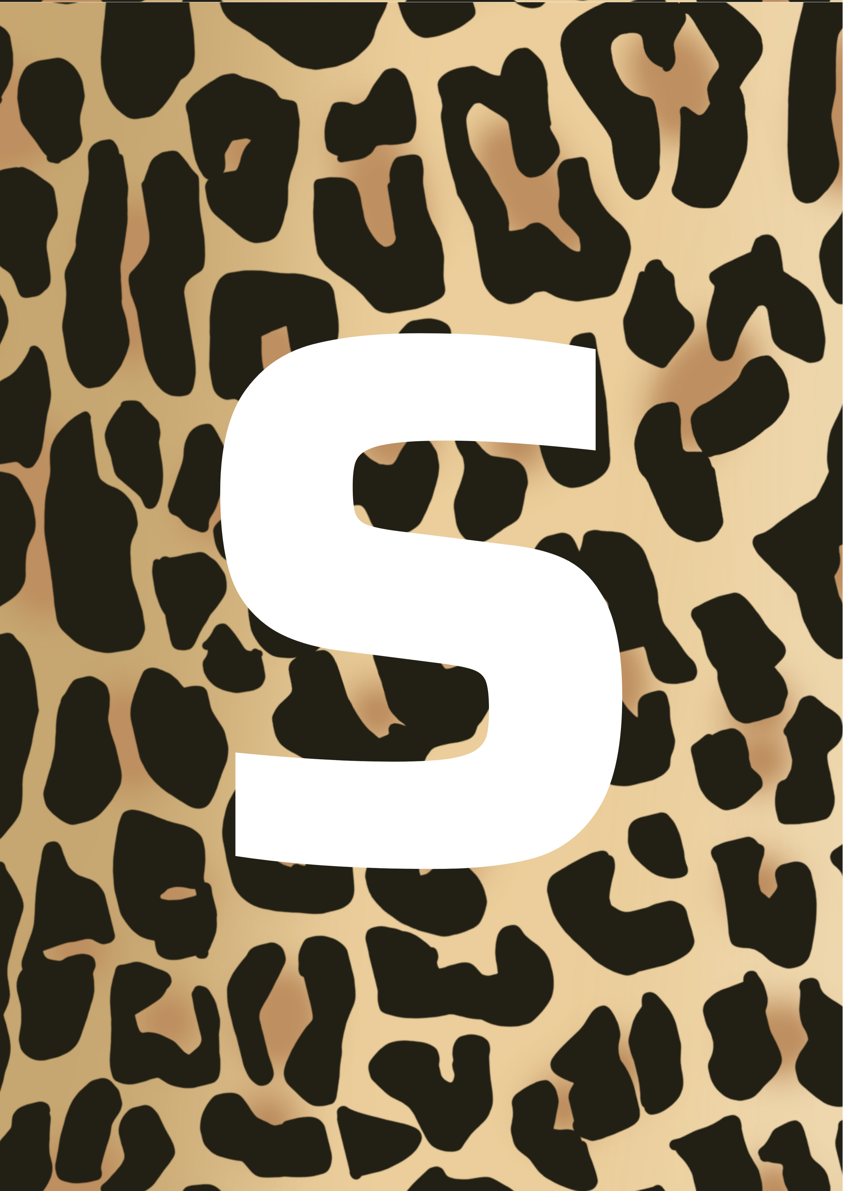 Leopard Alphabet Initial Print - S Leopard Alphabet Initial Print - S