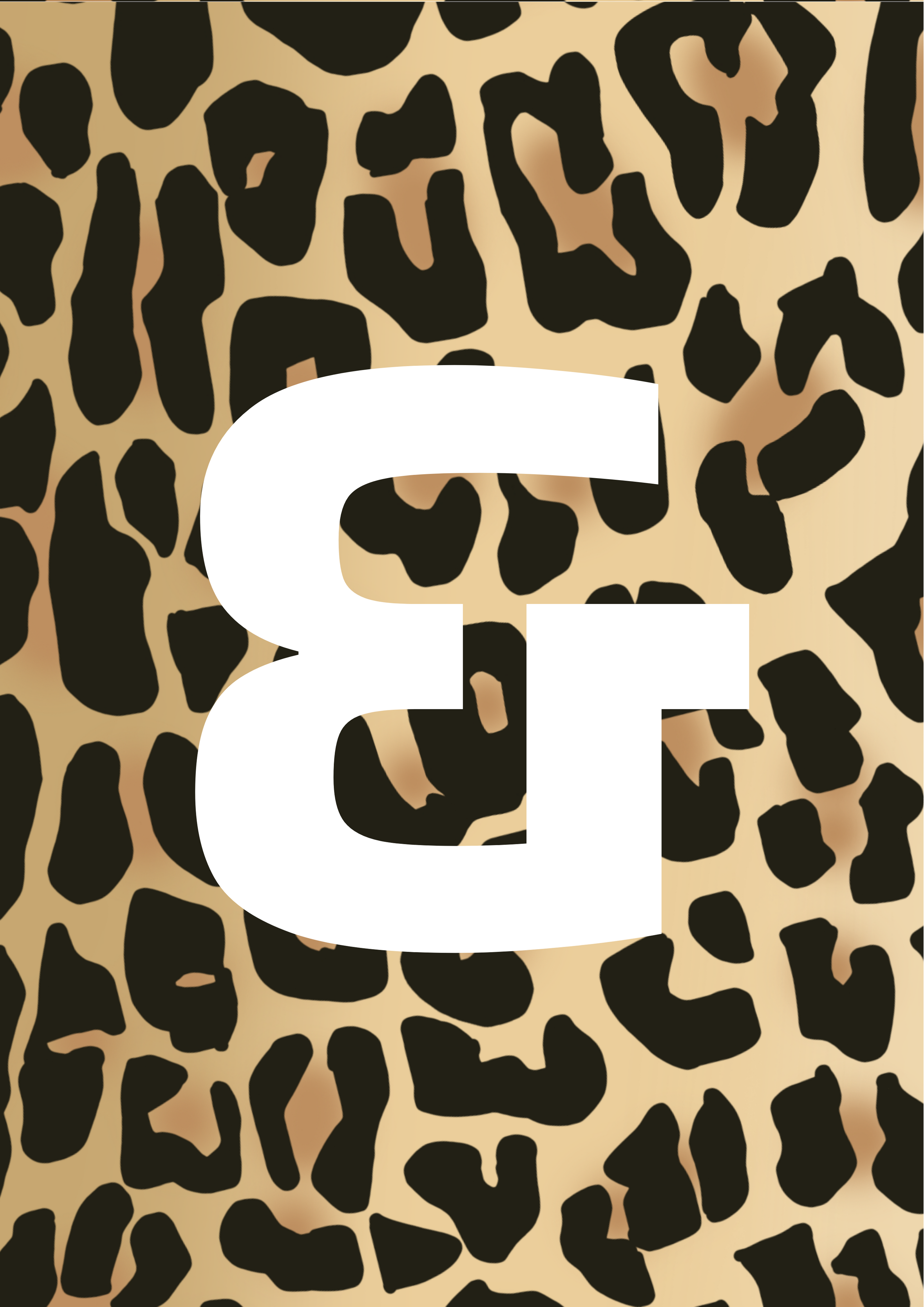 Leopard Alphabet Initial Print - & Leopard Alphabet Initial Print - &