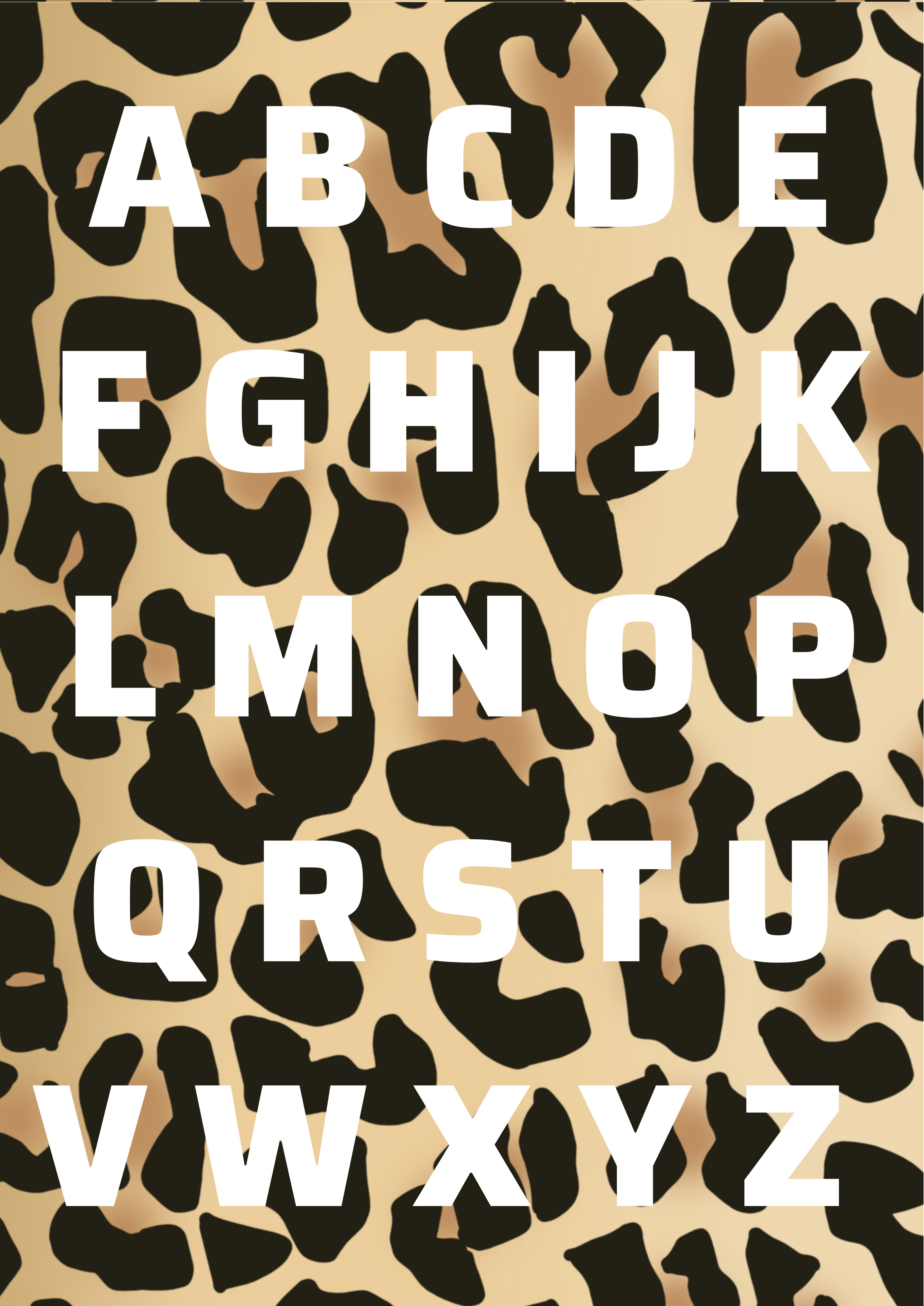 Leopard Alphabet Print Leopard Alphabet Print