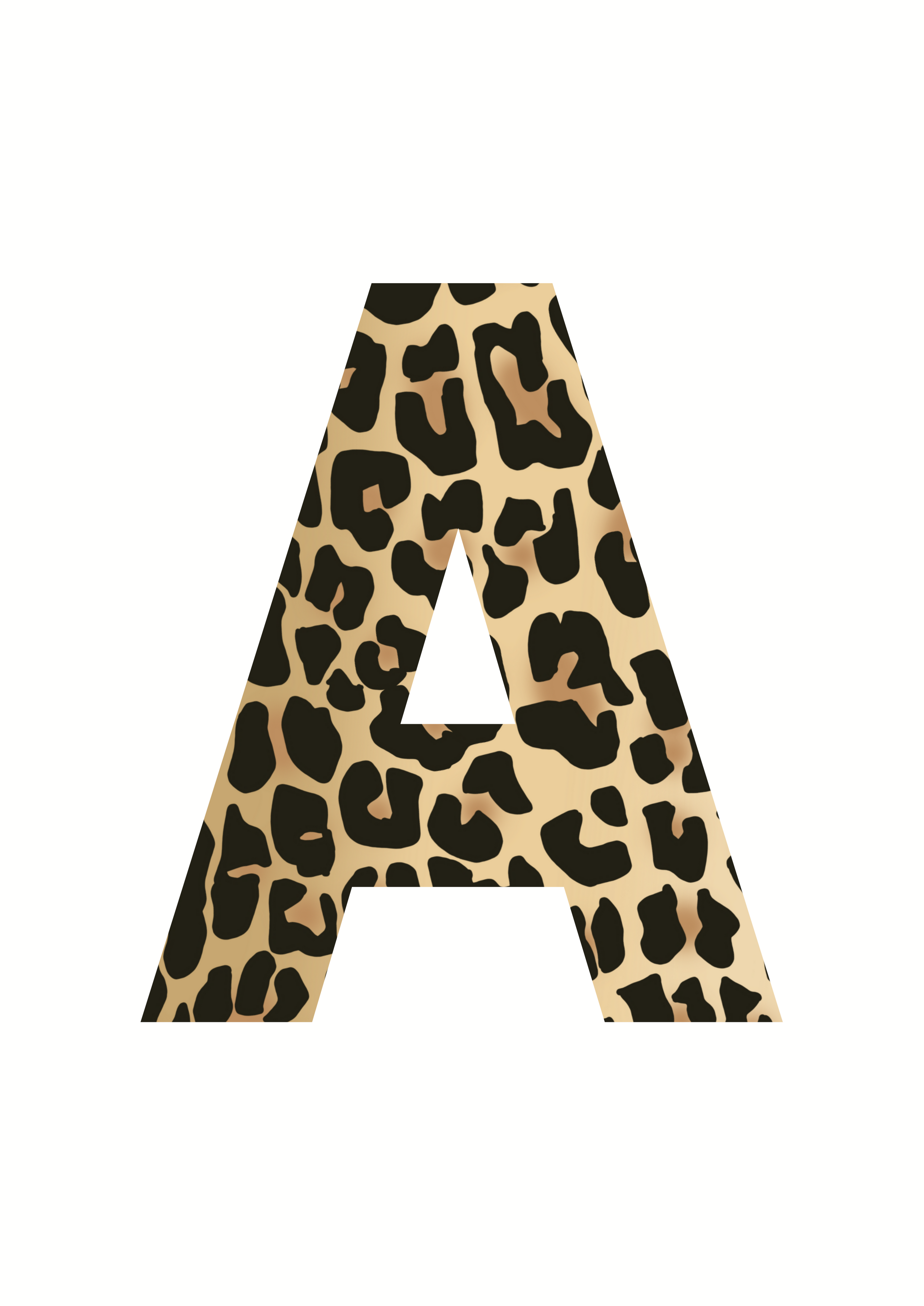 Leopard Alphabet Initial Print - A Leopard Alphabet Initial Print - A