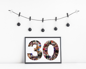 Photo Collage Number Print