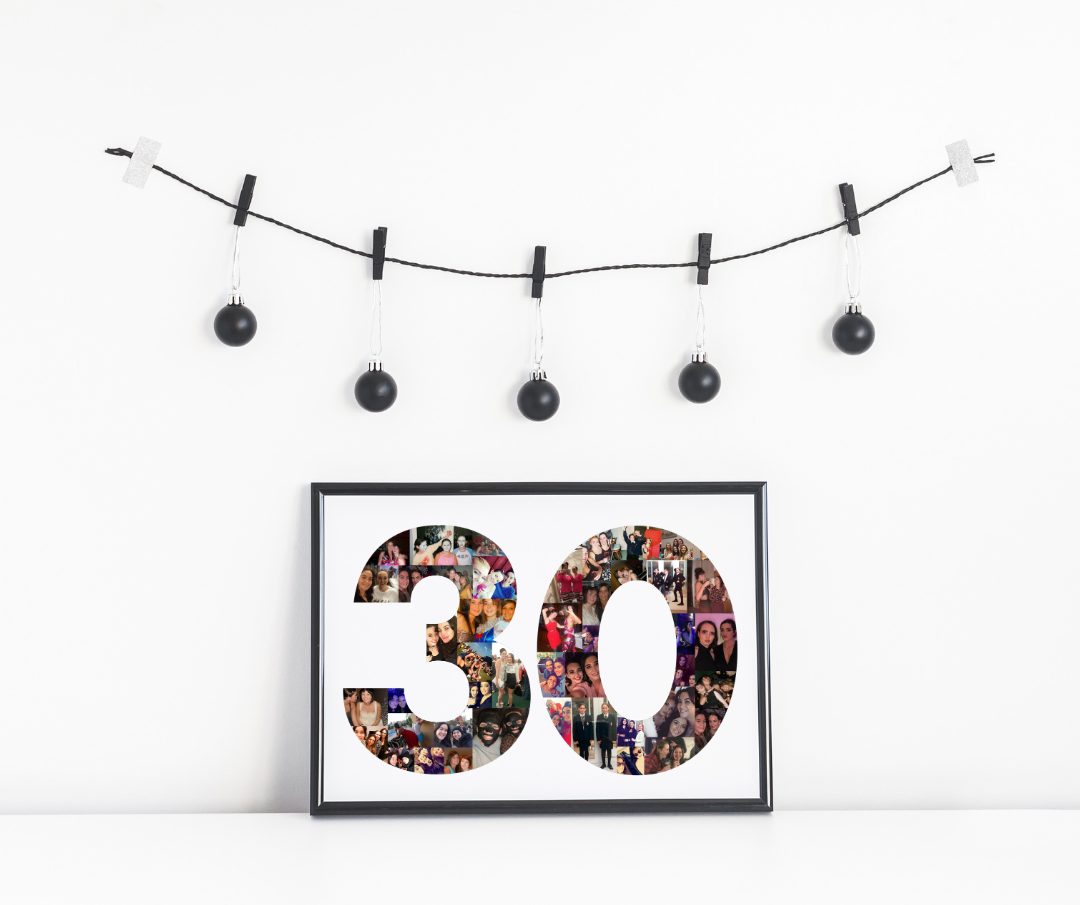 Photo Collage Number Print Photo Collage Number Print