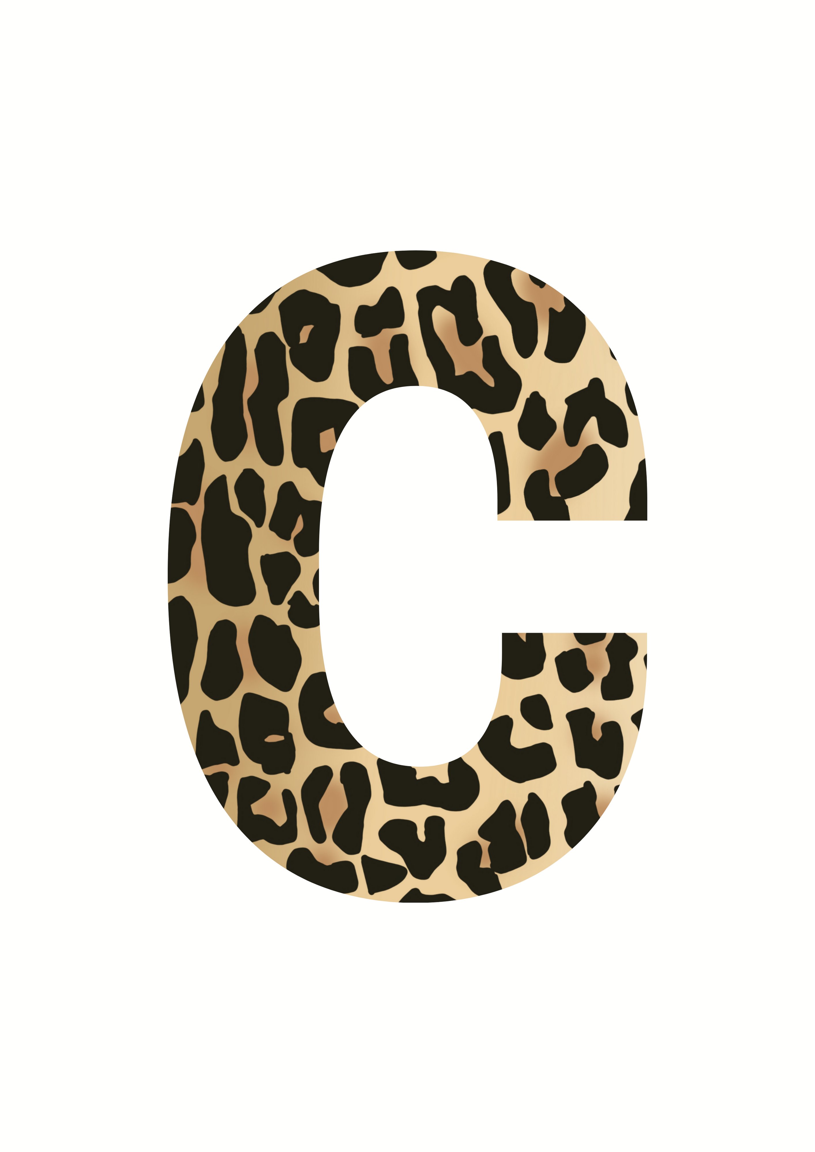Leopard Alphabet Initial Print - C Leopard Alphabet Initial Print - C