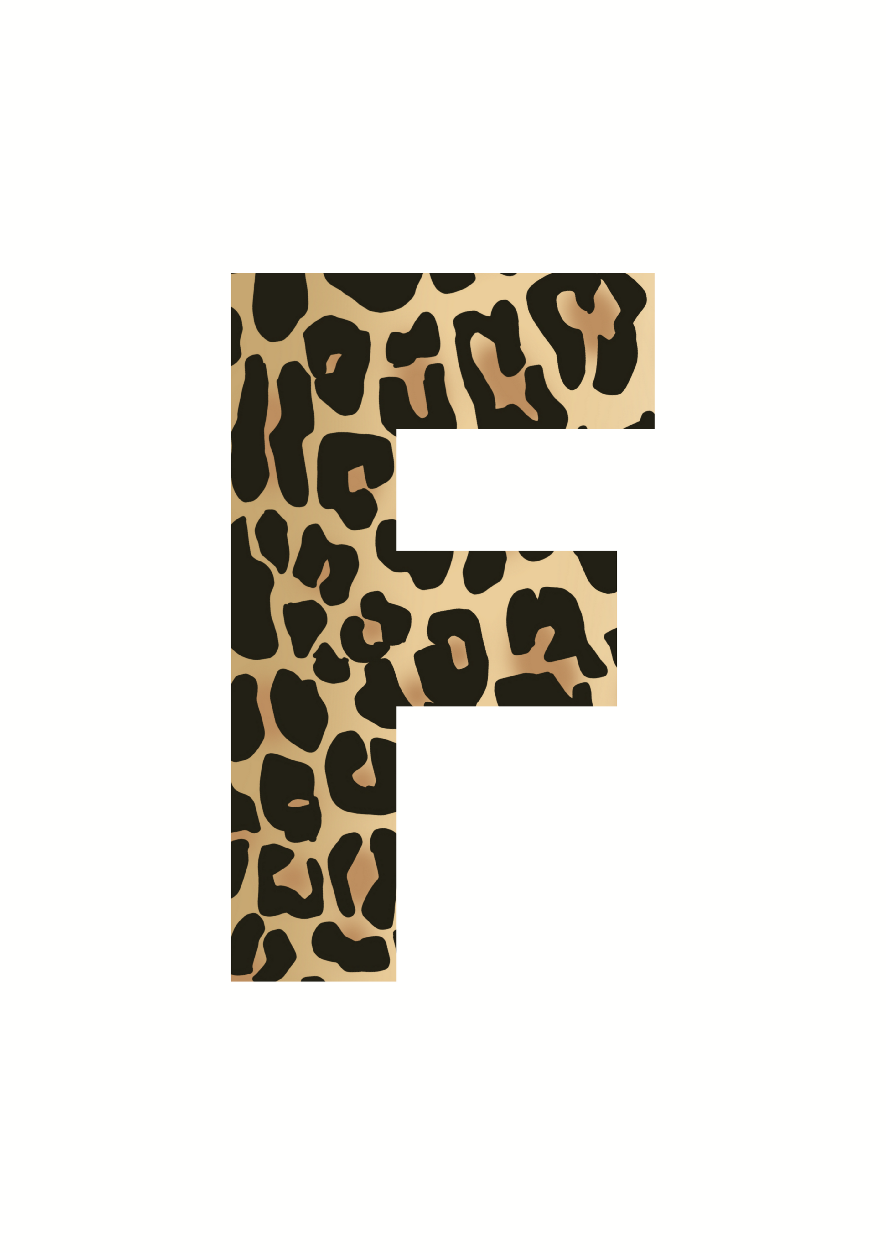 Leopard Alphabet Initial Print - F Leopard Alphabet Initial Print - F