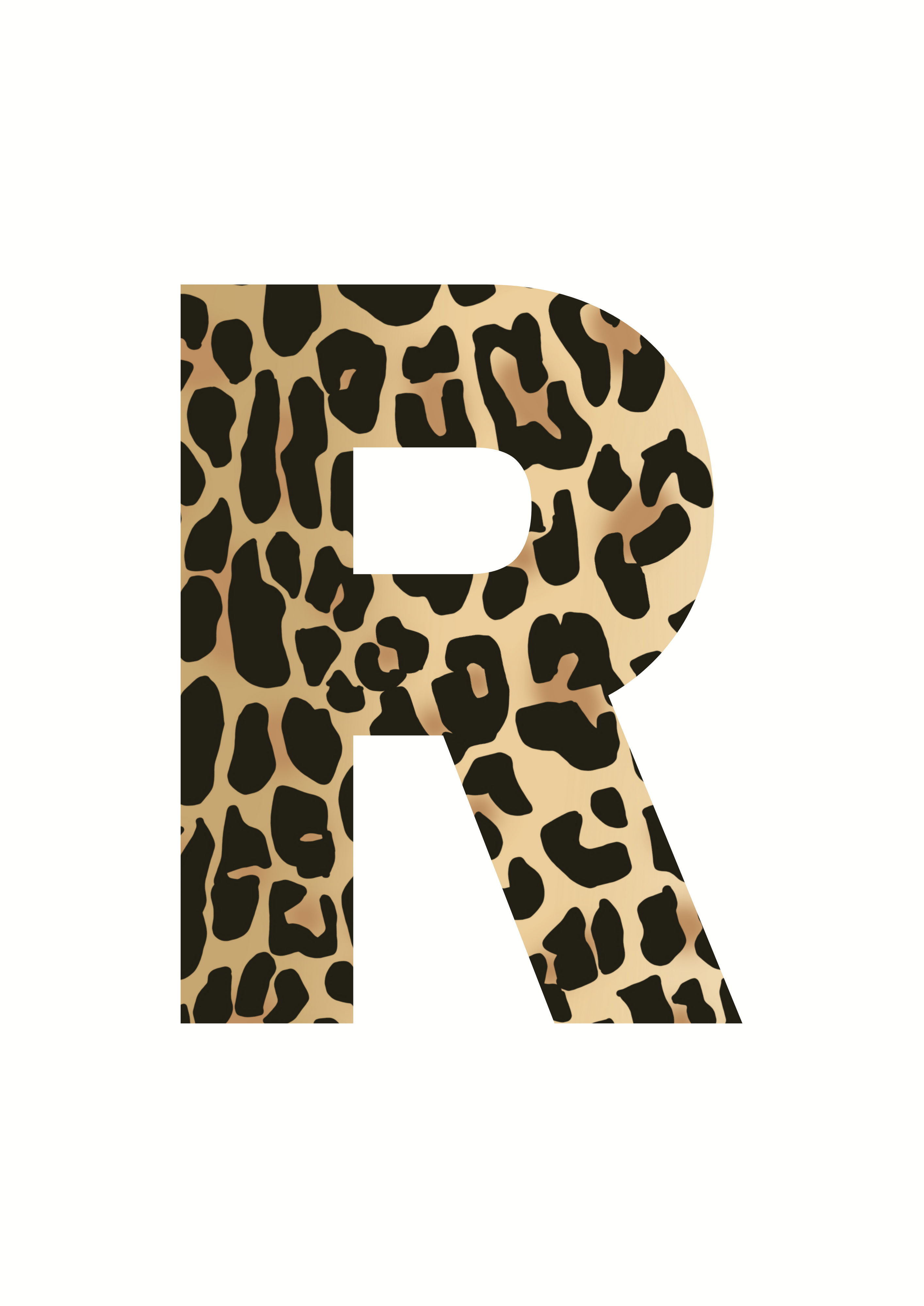 Leopard Alphabet Initial Print - R Leopard Alphabet Initial Print - R