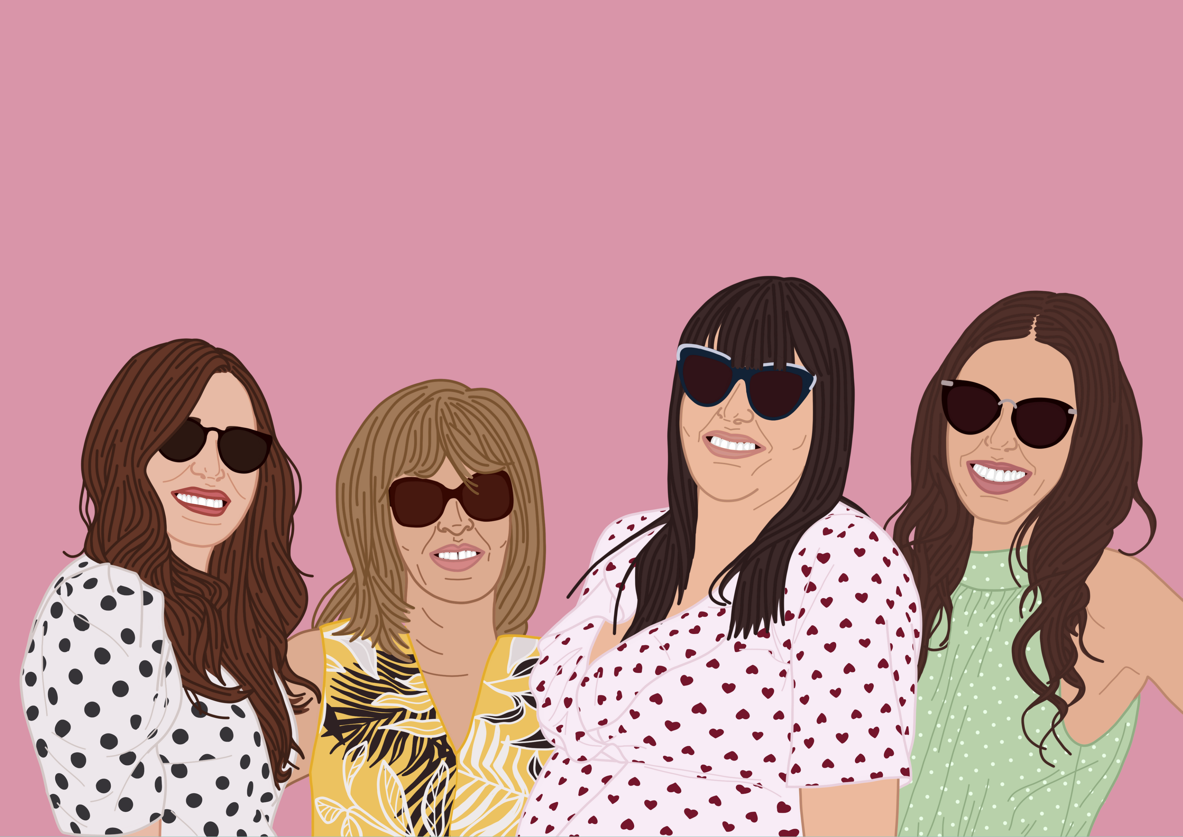 7 Family Sisters Digital Portrait