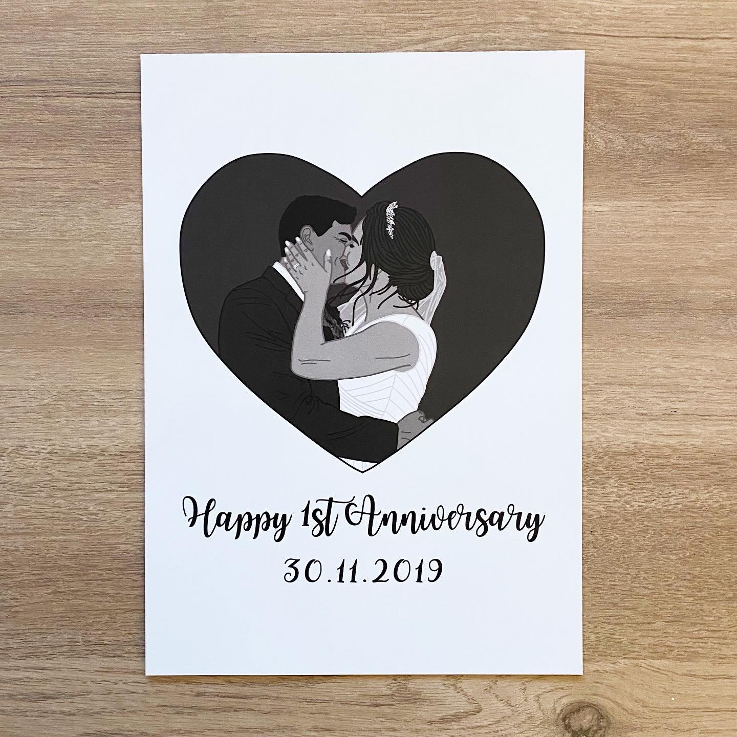 Heart Custom Portrait Illustration Heart Custom Portrait Illustration