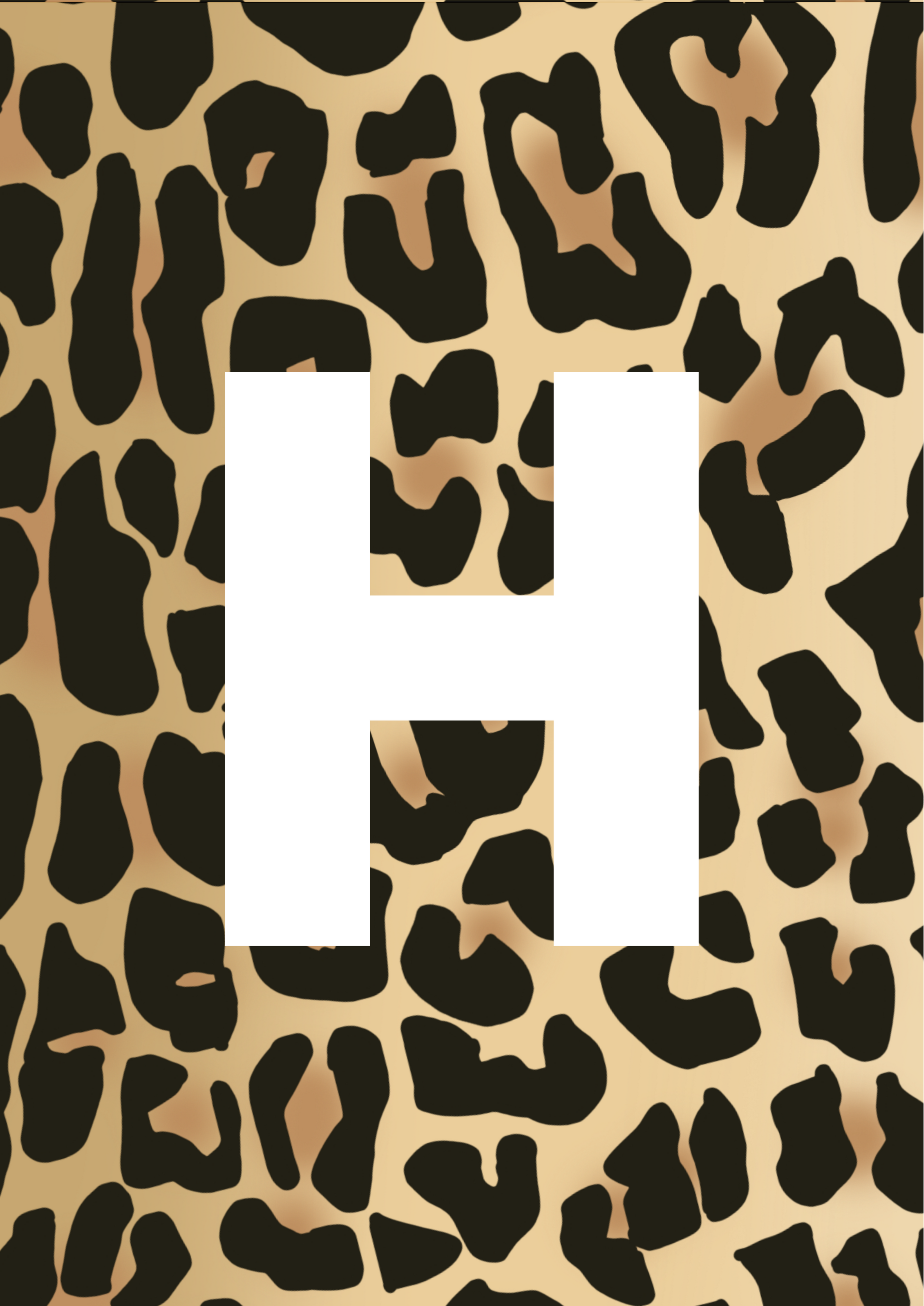 Leopard Alphabet Initial Print - H Leopard Alphabet Initial Print - H
