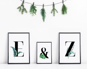 Botanical Alphabet Print - Mockup