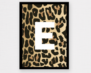 Leopard Alphabet Print
