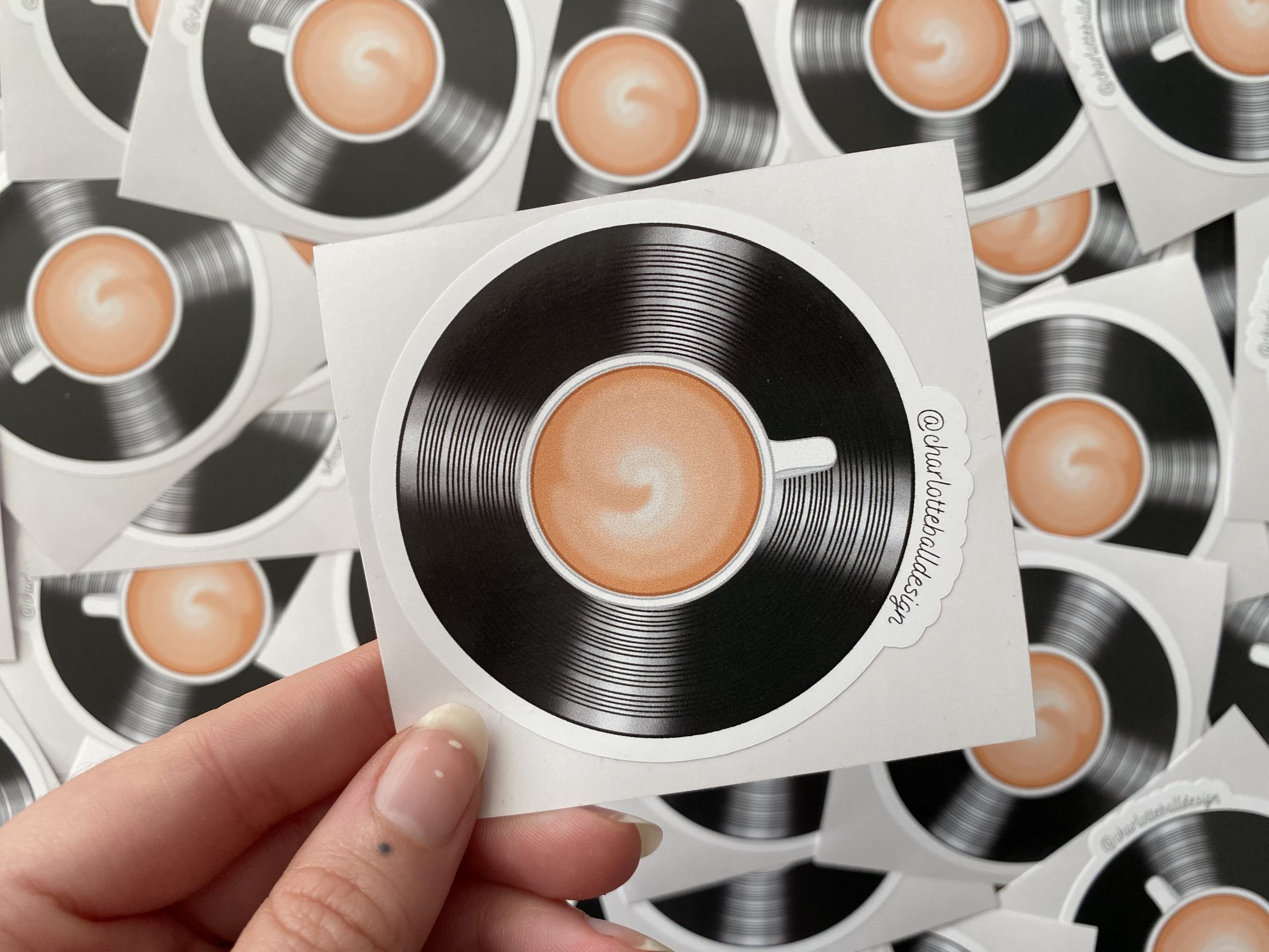 Record Coffee Vinyl Stickers Record Coffee Vinyl Stickers