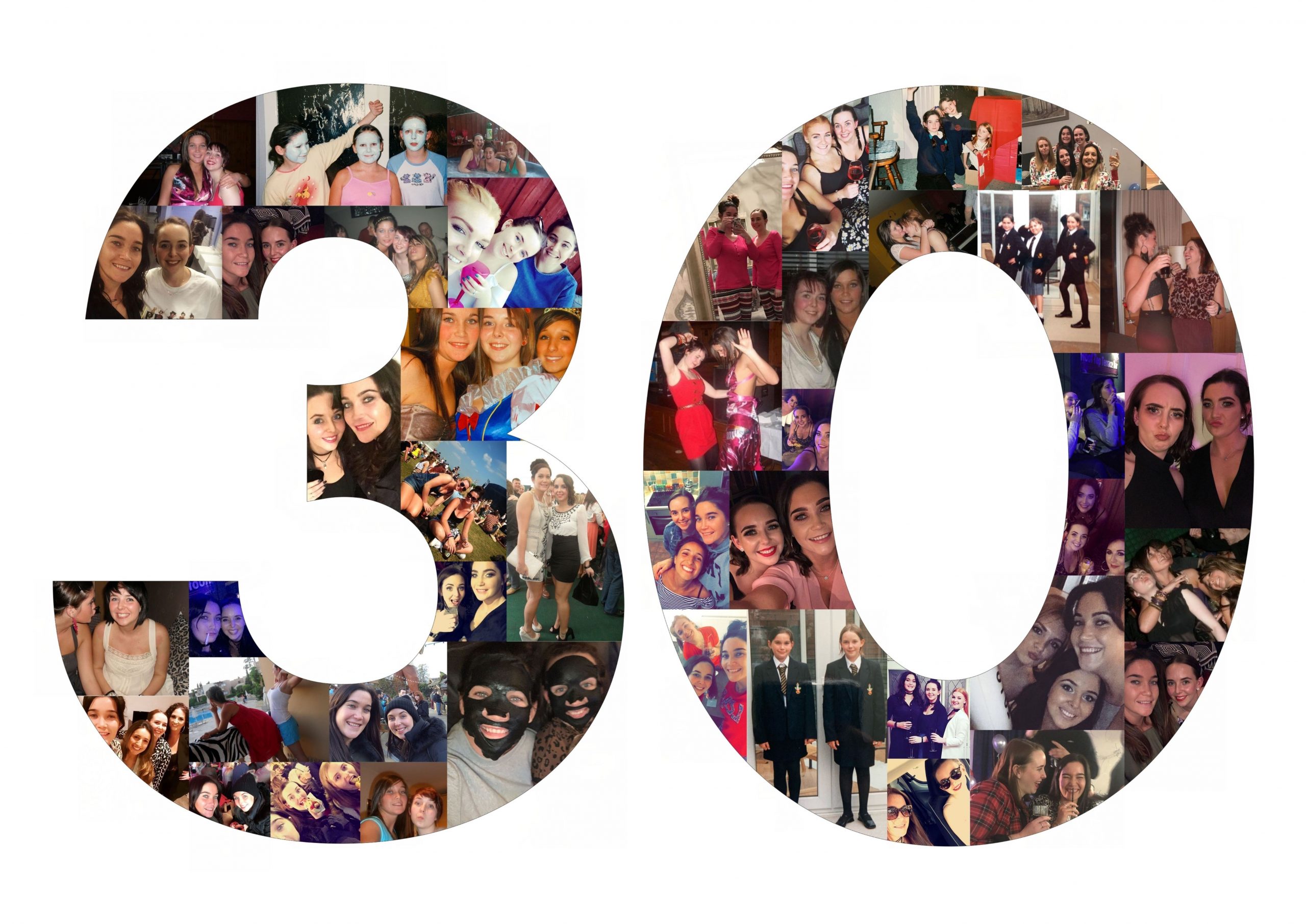 Photo Collage Number Print Photo Collage Number Print