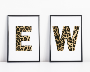 Leopard Alphabet Print