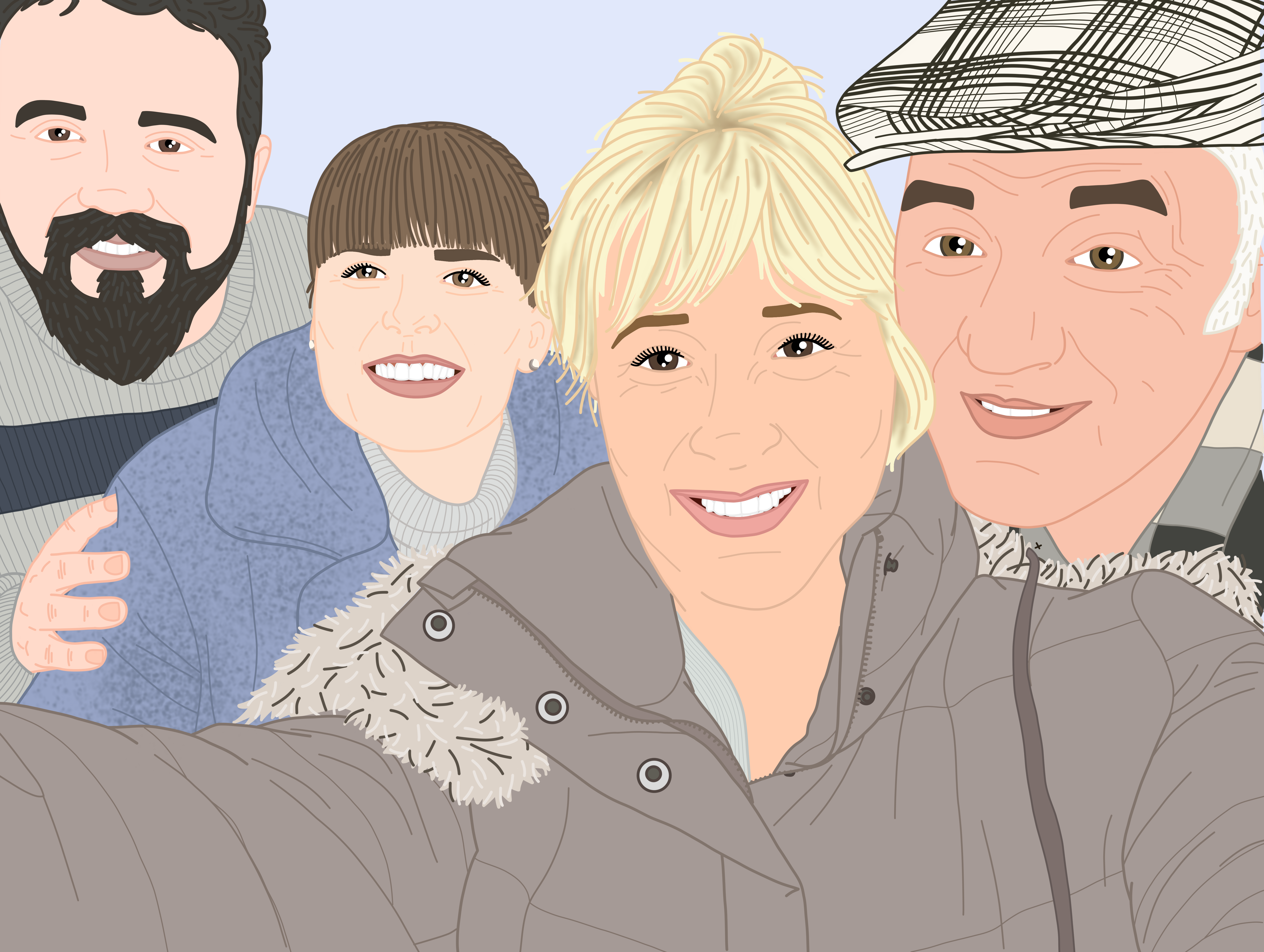 Family Parents Digital Portrait Family Parents Digital Portrait