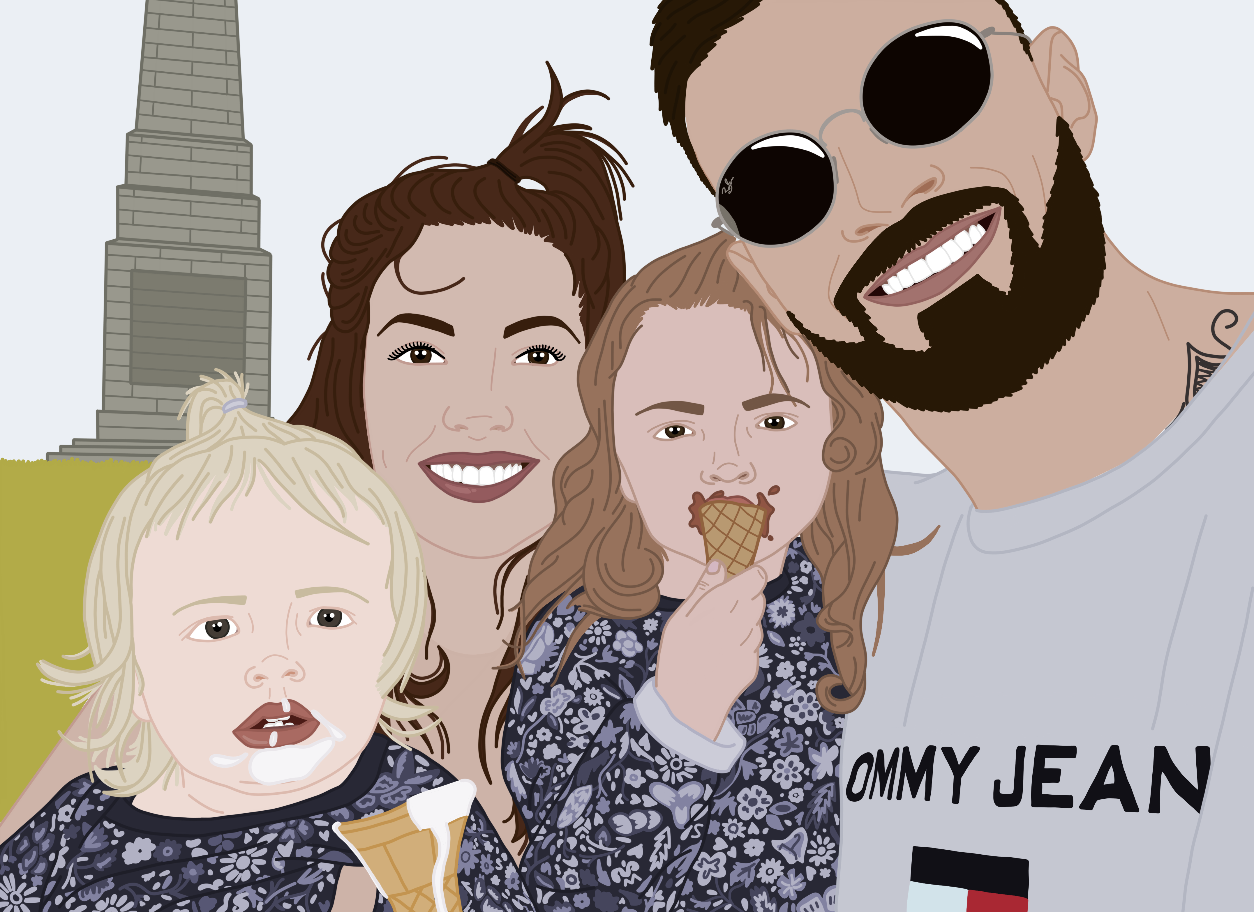 Family Children Digital Portrait Family Children Digital Portrait