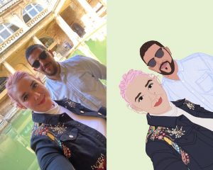 Couple Digital Portrait