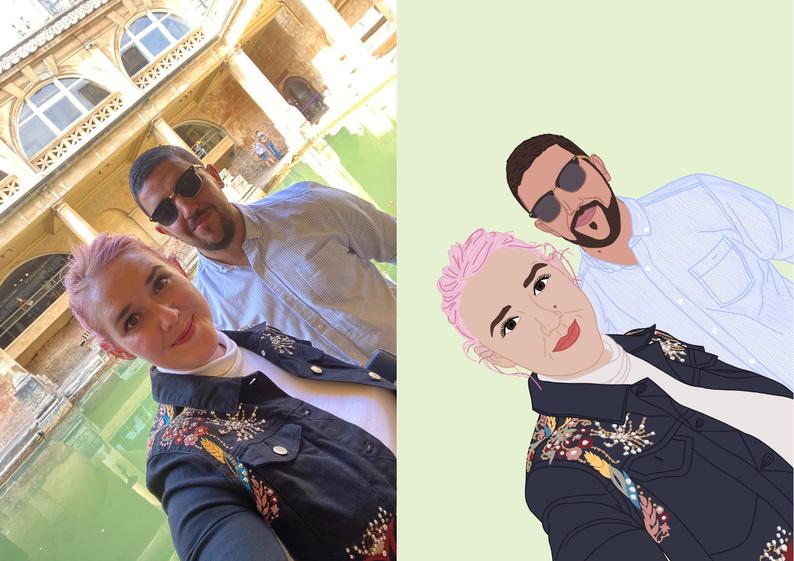 Couple Digital Portrait Couple Digital Portrait