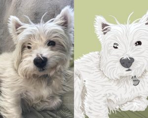 West Highland Terrier Digital Portrait