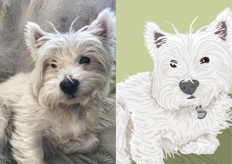 West Highland Terrier Digital Portrait West Highland Terrier Digital Portrait