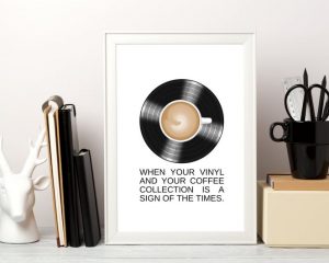 Vinyl Coffee Digital Art Print