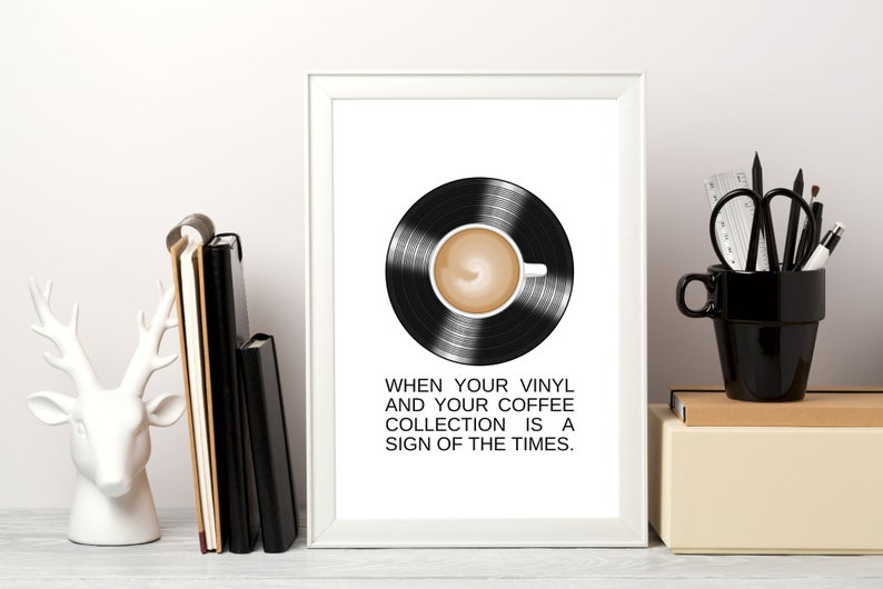Vinyl Coffee Digital Art Print Vinyl Coffee Digital Art Print