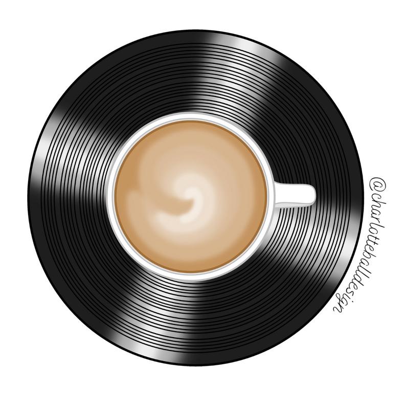 Record Coffee Vinyl Stickers Record Coffee Vinyl Stickers