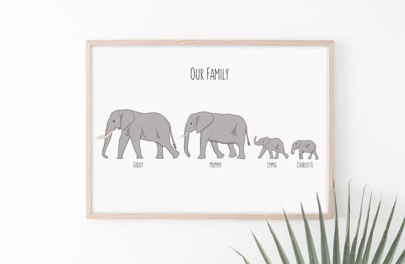 Elephant Family Portrait Elephant Family Portrait