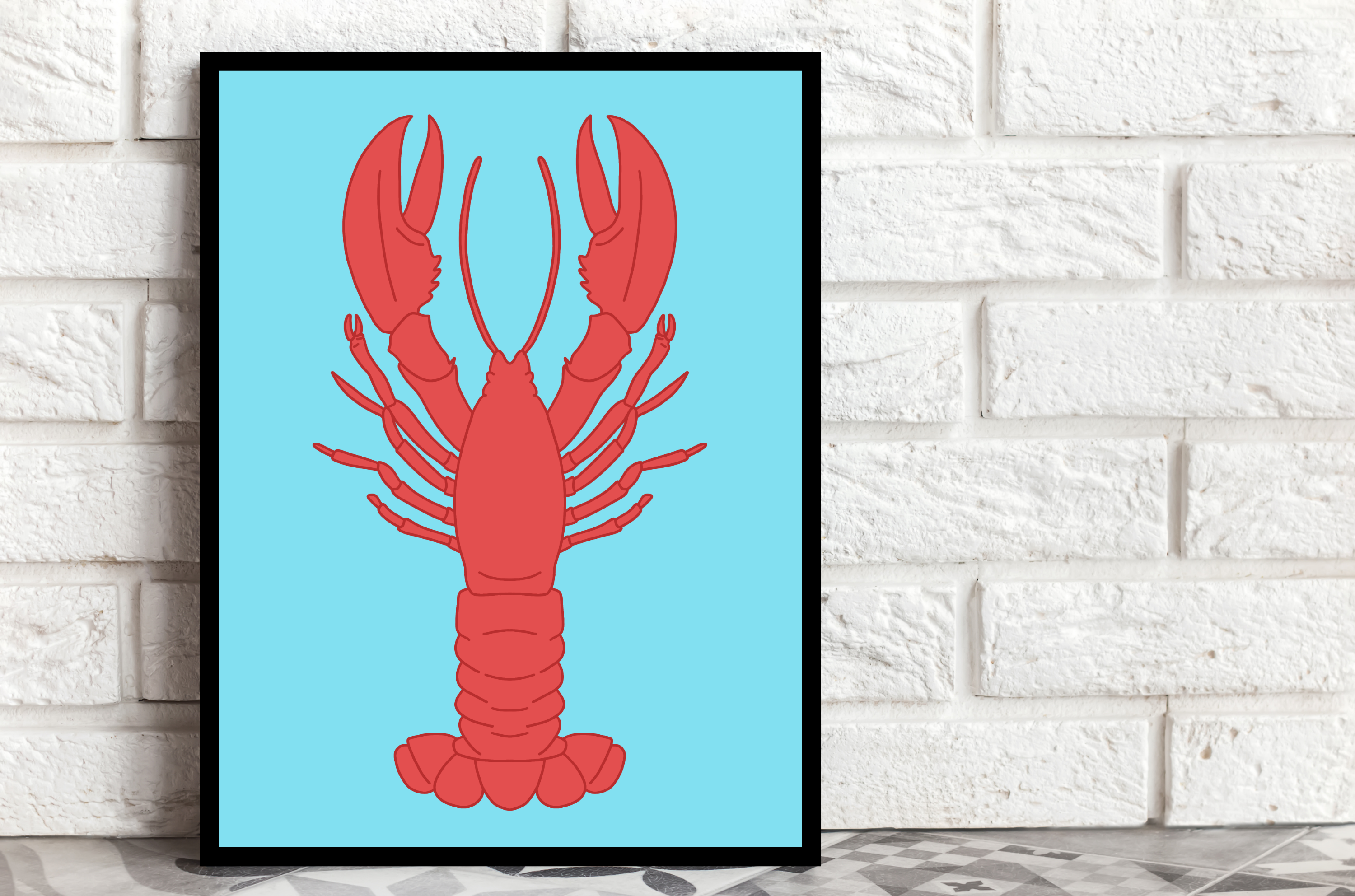 Lobster Art Print Lobster Art Print