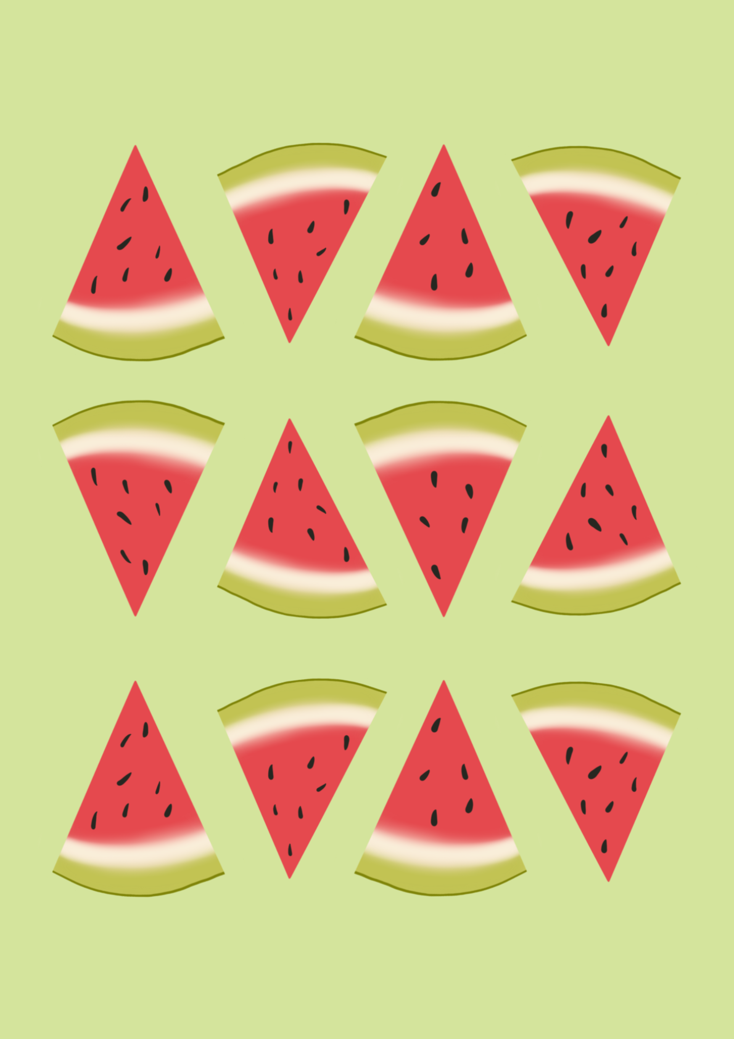 Watermelon Art Print Watermelon Art Print