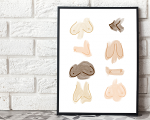 Boob Self Love Art Print