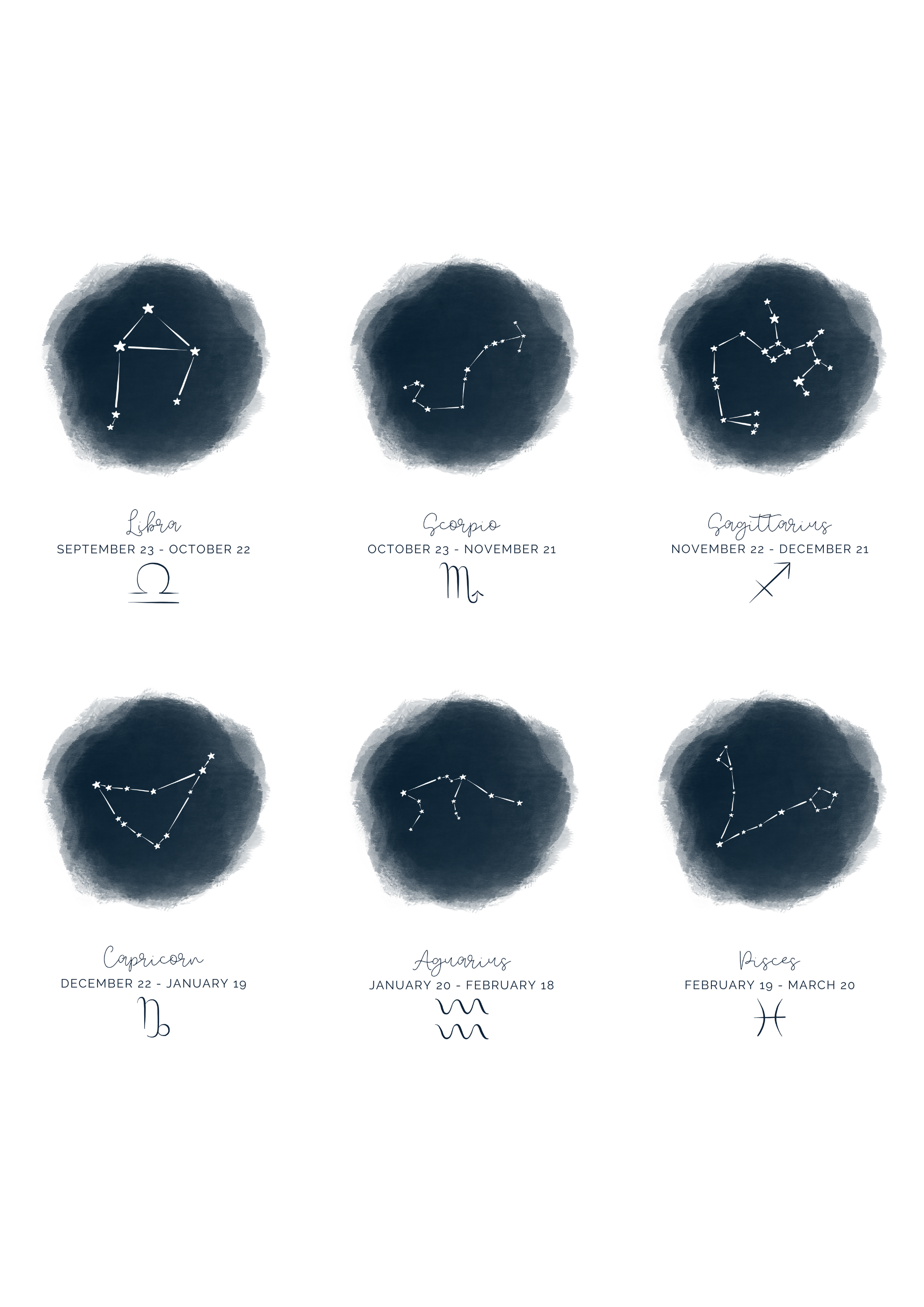 Star Sign Prints Star Sign Prints