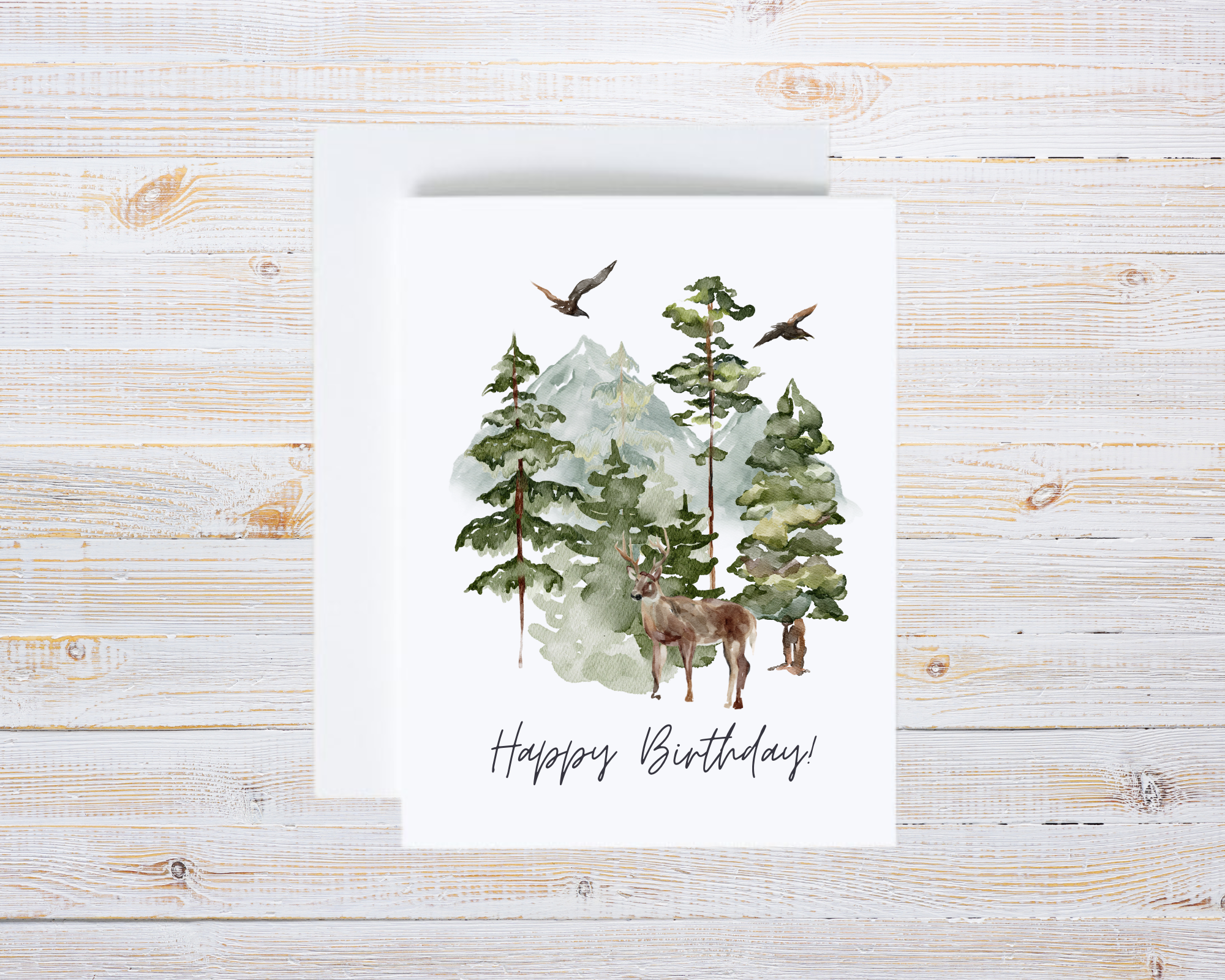 Woodland Scene Birthday Card Woodland Scene Birthday Card