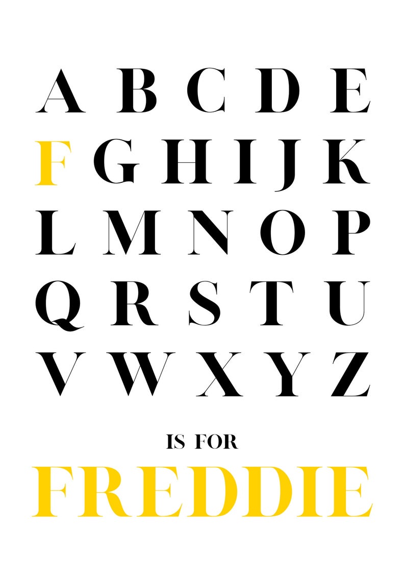 Custom Alphabet Print Custom Alphabet Print