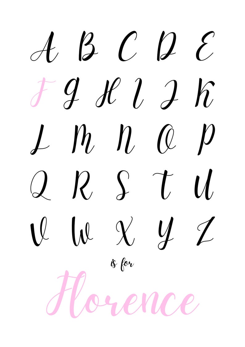 Custom Alphabet Print Custom Alphabet Print