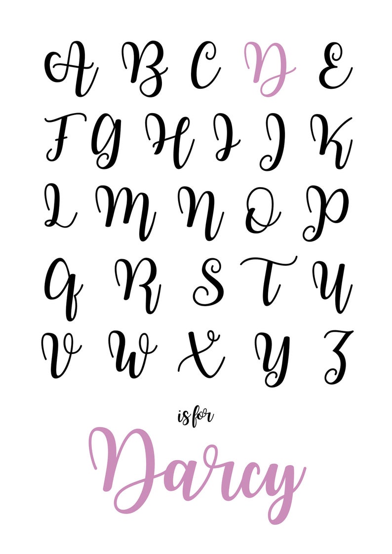 Custom Alphabet Print Custom Alphabet Print
