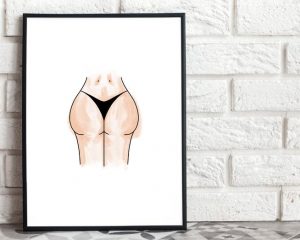 Watercolour Booty Art Print