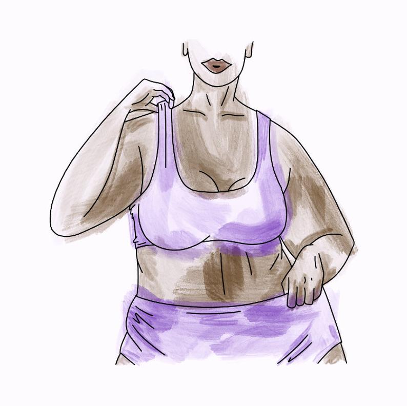 Curvy Girl Watercolour Print Curvy Girl Watercolour Print