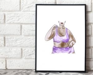 Curvy Girl Watercolour Print