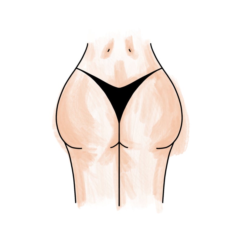 Booty Greetings Card (black) Booty Greetings Card (black)