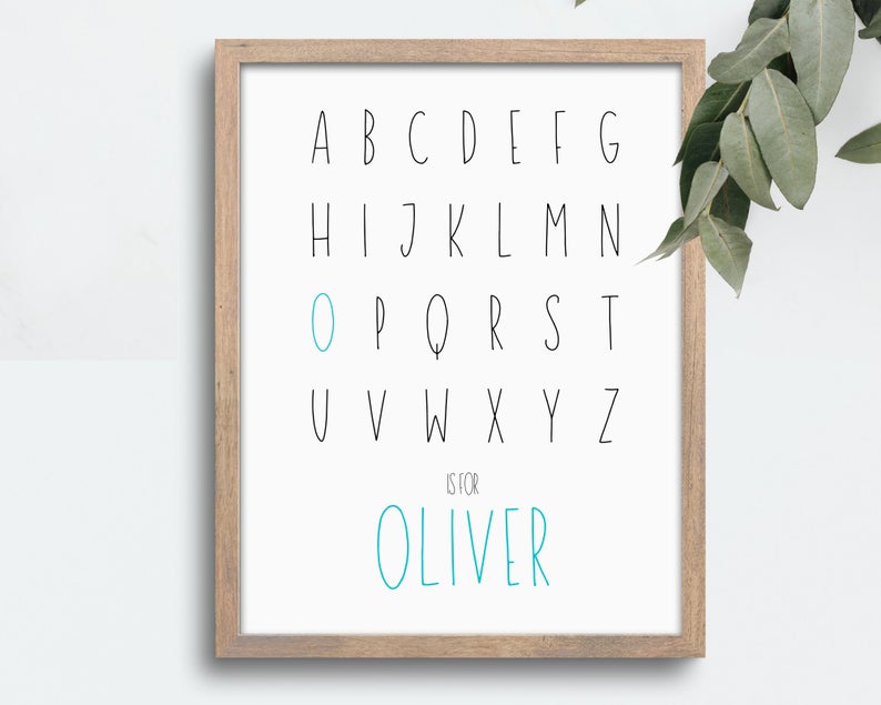 Custom Alphabet Print Custom Alphabet Print