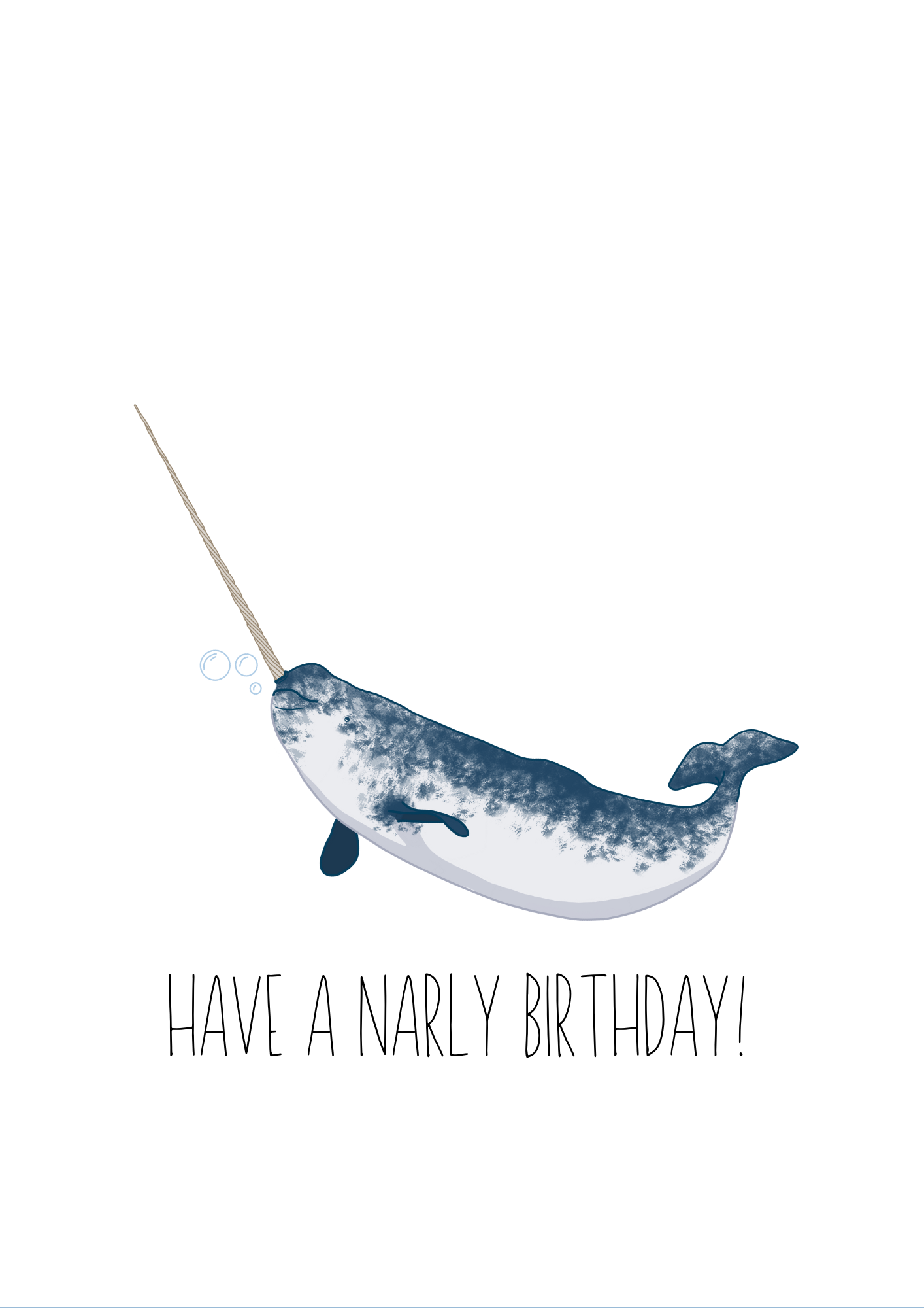 Narwhal Birthday Card Narwhal Birthday Card